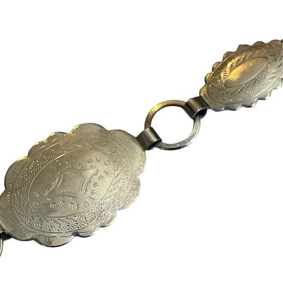Vintage Concho Belt Silver Small Conchos Fits XS through Large - Picture 2 of 5